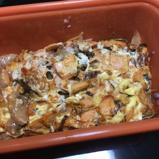 雑炊の銀鮭マヨネーズ焼き